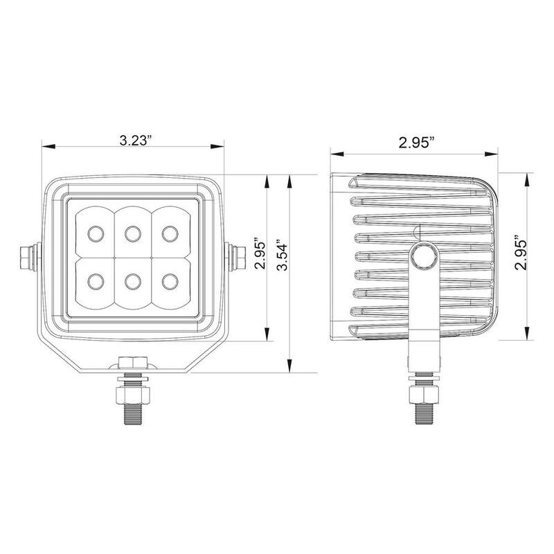 Buyers Products Company 3 in. Truck ATV UTV Vehicle Boat Mounted LED Spot Work Light - 1492237