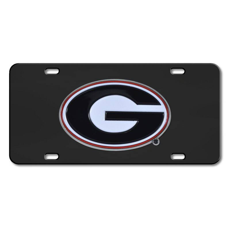 FANMATS Georgia Bulldogs 3D Black License Plate - 33620