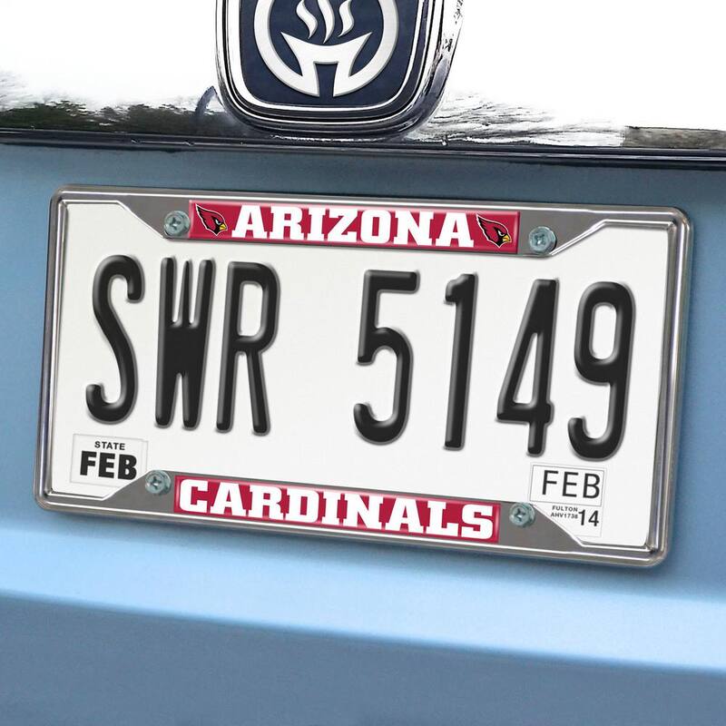 FANMATS NFL - Arizona Cardinals Chromed Stainless Steel License Plate Frame - 15525
