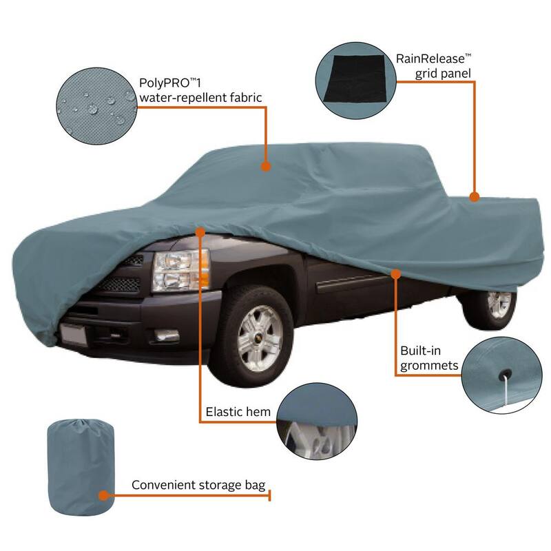 Classic Accessories OverDrive PolyPRO 1 264 in. L x 80 in. W x 60 in. H Truck Cover with RainRelease - 10-111-261001-RT