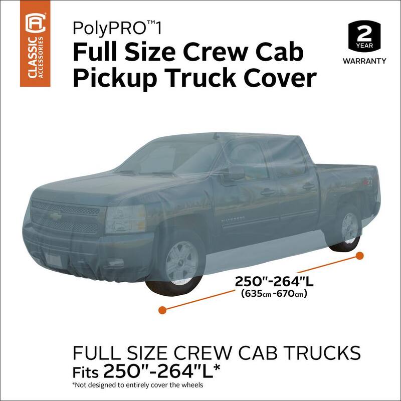 Classic Accessories OverDrive PolyPRO 1 264 in. L x 80 in. W x 60 in. H Truck Cover with RainRelease - 10-111-261001-RT