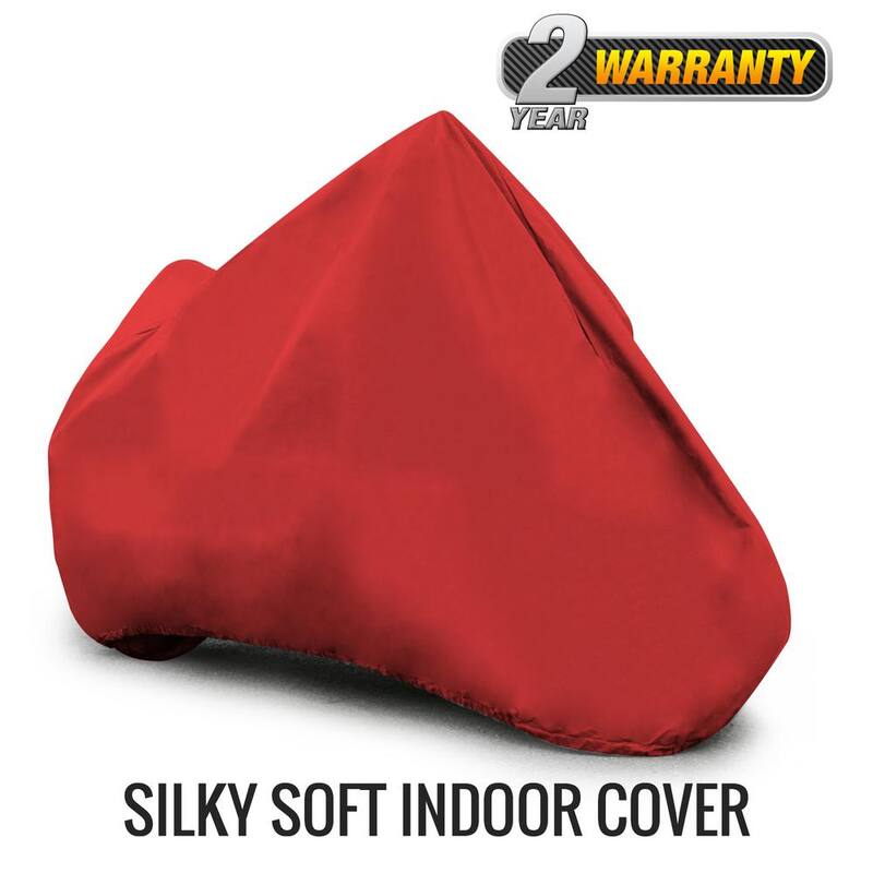Budge Indoor Stretch 114 in. x 44 in. x 44 in. Red Motorcycle Cover Size MC-2 - MC095007004