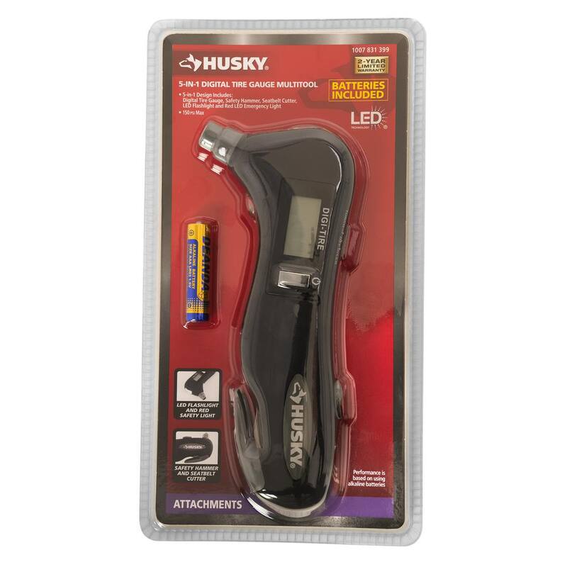 Husky 5-in-1 Digital Tire Pressure Gauge - HDA552501