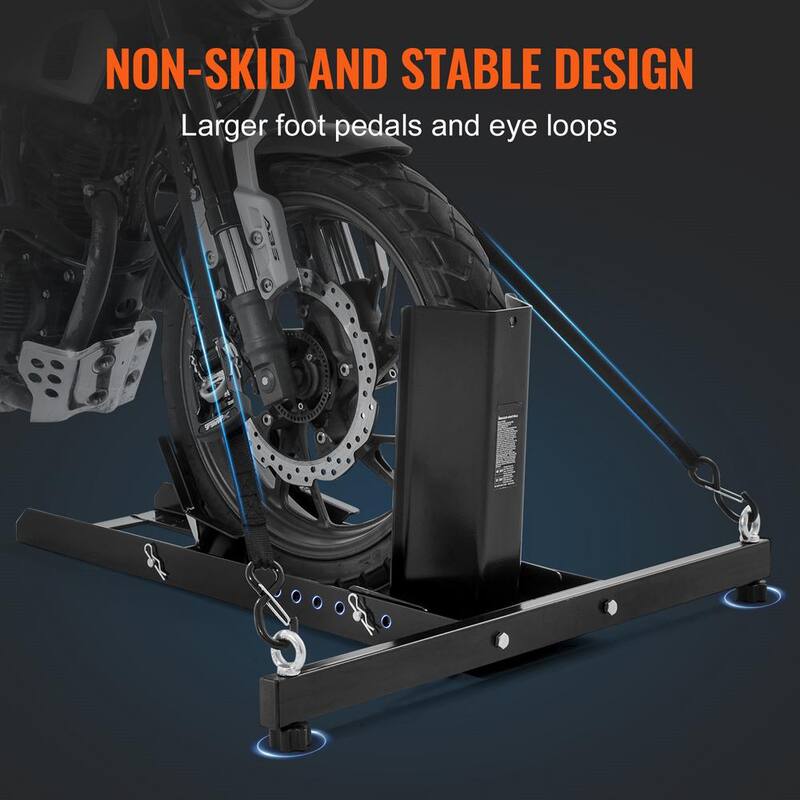 VEVOR Motorcycle Wheel Chock Upright 1800 lbs. Motorcycle Wheel Stand for 15 in. to 22 in. Off-Road and Standard Motorcycles - MTCLDLZSKDHS2OLR1V0