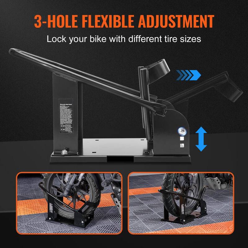 VEVOR Motorcycle Wheel Chock 1800 lbs. Capacity Wheel Cradle Holder for 15 in. to 21 in. Off-Road and Standard Motorcycles - MTCLDKCSKDHS3J9BTV0
