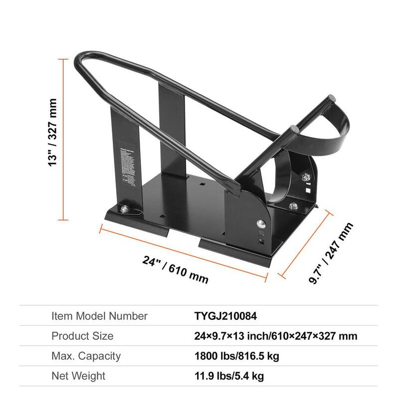 VEVOR Motorcycle Wheel Chock 1800 lbs. Capacity Wheel Cradle Holder for 15 in. to 21 in. Off-Road and Standard Motorcycles - MTCLDKCSKDHS3J9BTV0