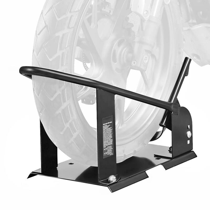 VEVOR Motorcycle Wheel Chock 1800 lbs. Capacity Wheel Cradle Holder for 15 in. to 21 in. Off-Road and Standard Motorcycles - MTCLDKCSKDHS3J9BTV0