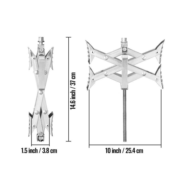 VEVOR 2PCS Wheel Chock Stabilizer X-shaped Wheel Chock with Ratchet Wrench for Camper Trailer RV Truck 1.5 in. to 10 in. Tire - CLWDQXBZXSDDXO4ZMV0