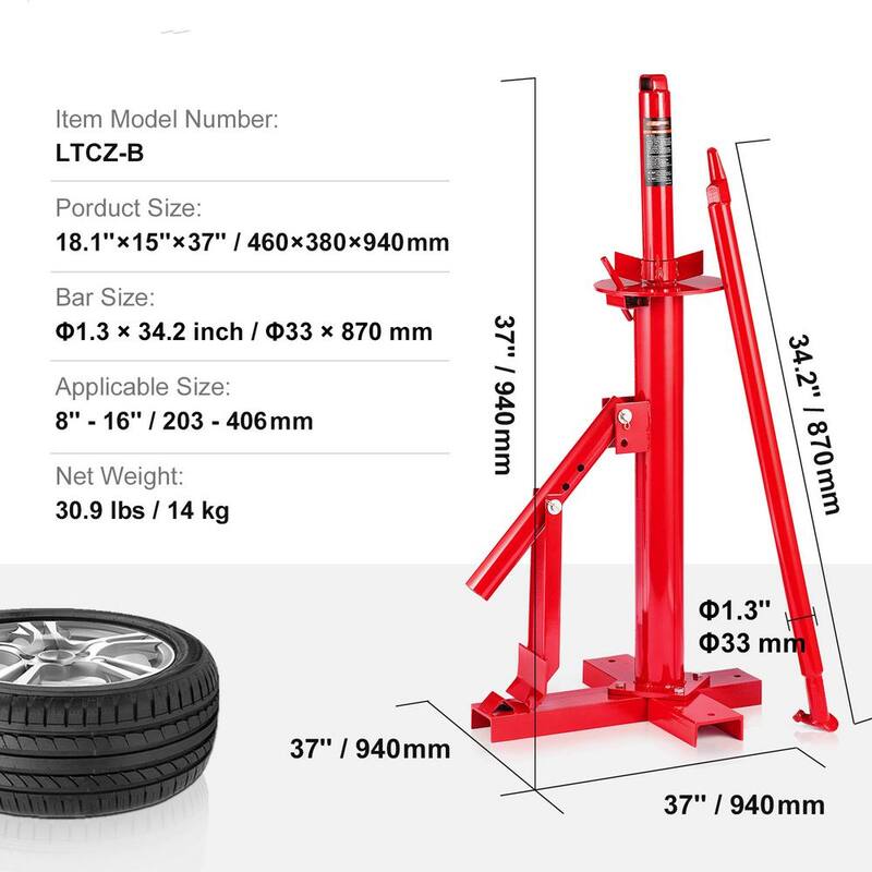 VEVOR Manual Tire Changer Portable Hand Bead Breaker Mounting Tool for 8 in. to 16 in. Tires Compatible with Car Truck Trailer - LTCZJZGSHSKRERD9OV0