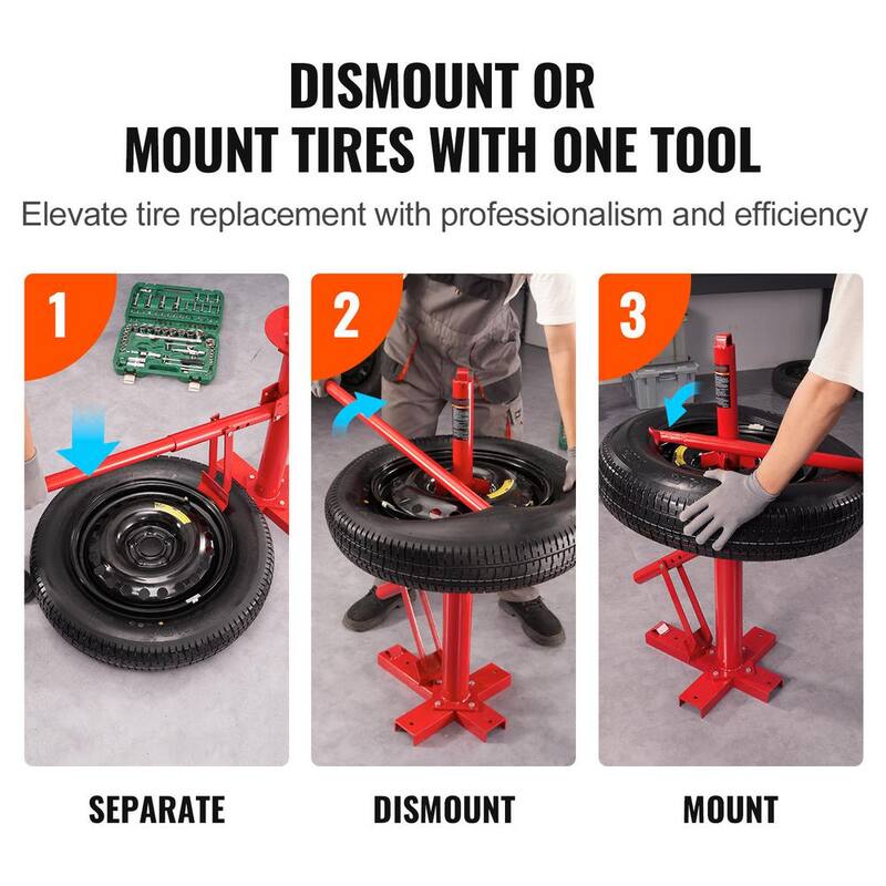 VEVOR Manual Tire Changer Portable Hand Bead Breaker Mounting Tool for 8 in. to 16 in. Tires Compatible with Car Truck Trailer - LTCZJZGSHSKRERD9OV0