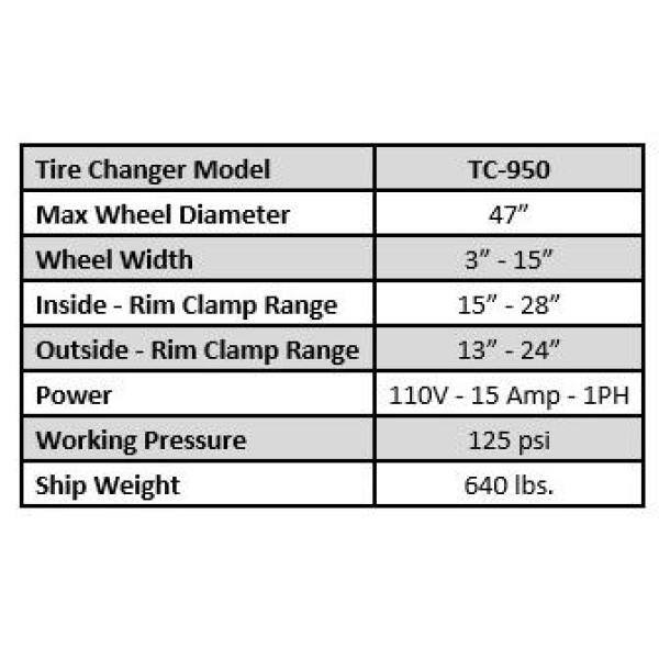 TUXEDO TC-950 & WB-953 Tire Changer and Wheel Balancer Combo - CK-TC950-WB953