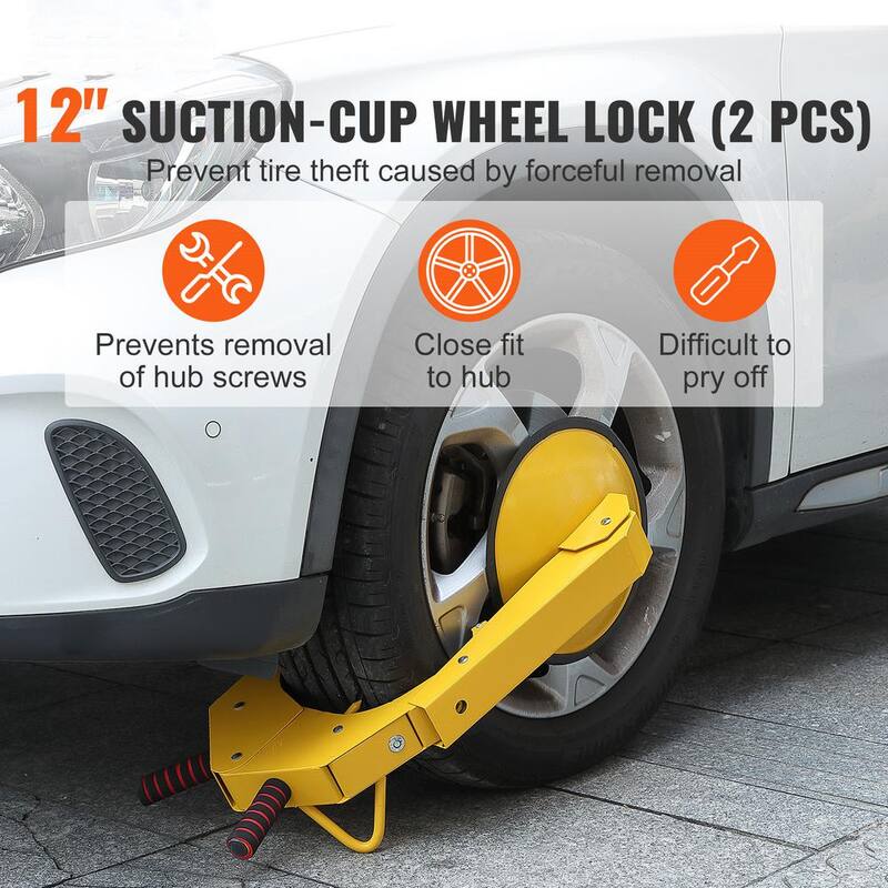 VEVOR Wheel Lock Clamp 2-Pack Trailer Wheel Lock Heavy-Duty Anti Theft Tire Lock Adjustable Tire Boot Lock for Cars, yellow - XPSLTS2J00007KCB3V0