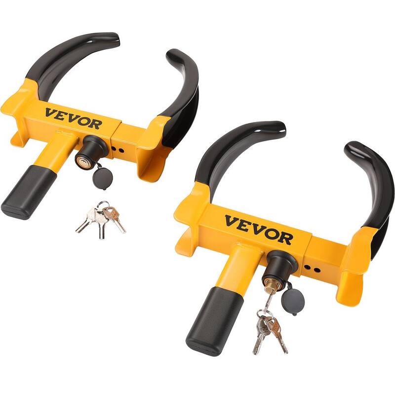 VEVOR Wheel Lock, 2 Packs Universal Wheel Clamp Lock, Adjustable Anti Theft Trailer Lock Wheel Clamp, Heavy-duty Steel Tire - JQSLTS2J0000HVGE2V0-0702