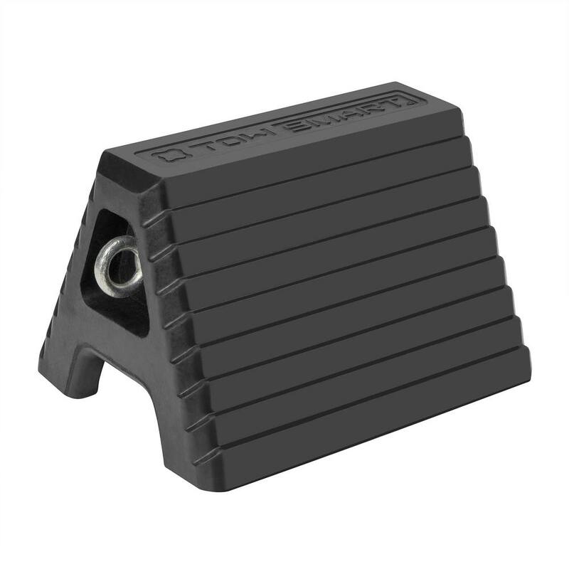 TowSmart Heavy Duty Rubber Wheel Chock (w/Steel Eye Bolt) - 7374