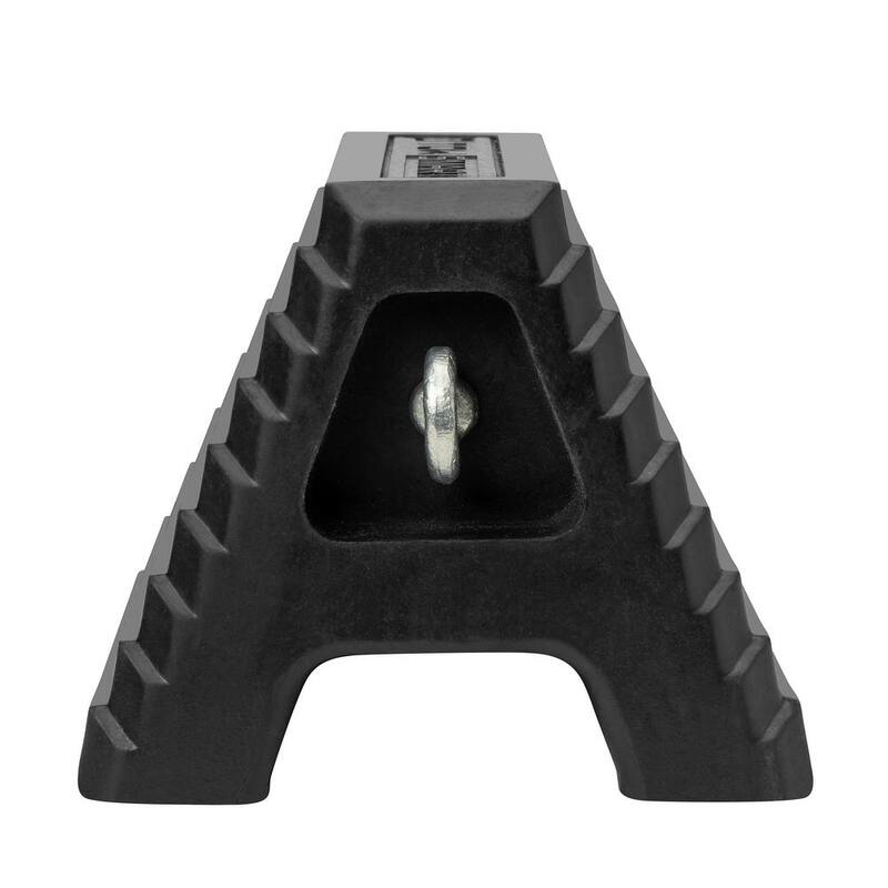 TowSmart Heavy Duty Rubber Wheel Chock (w/Steel Eye Bolt) - 7374