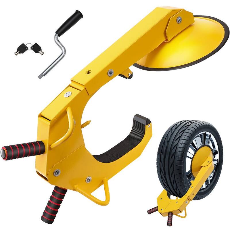 VEVOR Wheel Lock Clamp 1-Pack Trailer Wheel Lock Heavy-Duty Anti Theft Tire Lock Adjustable Tire Boot Locks for Cars SUVs - XPSLTS1J0000E14V9V0-0702