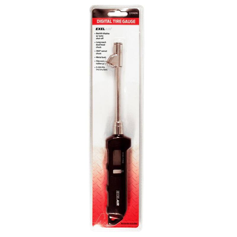 EXELAIR Swivel Air Chuck Digital Tire Gauge - EX516DIG