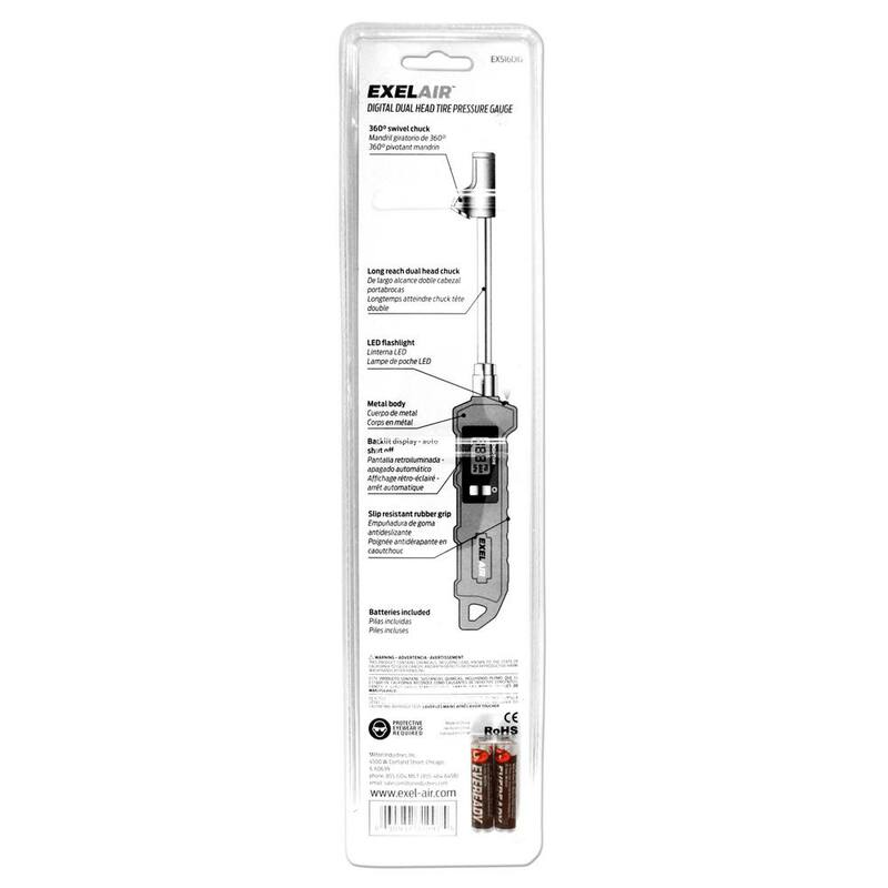 EXELAIR Swivel Air Chuck Digital Tire Gauge - EX516DIG