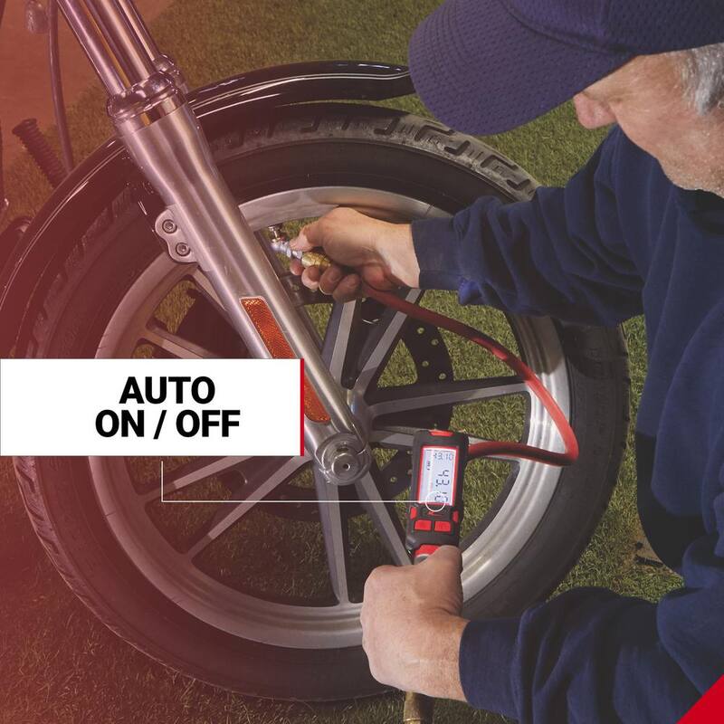 Milton Industries, Inc. Milton Digital Tire Inflator Pressure Gauge with Multi-Air Chuck Air Hose Kit (0-160 PSI) ± 0.05% Accuracy - s-580eKIT