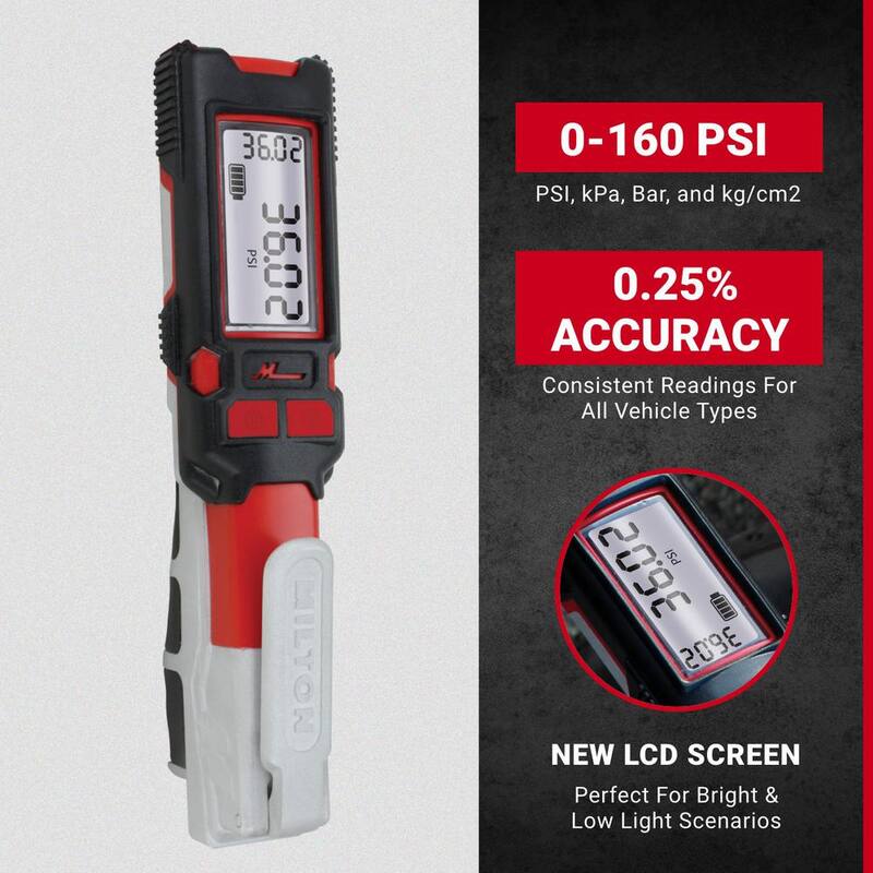 Milton Industries, Inc. Milton Digital Tire Inflator Pressure Gauge with Multi-Air Chuck Air Hose Kit (0-160 PSI) ± 0.05% Accuracy - s-580eKIT