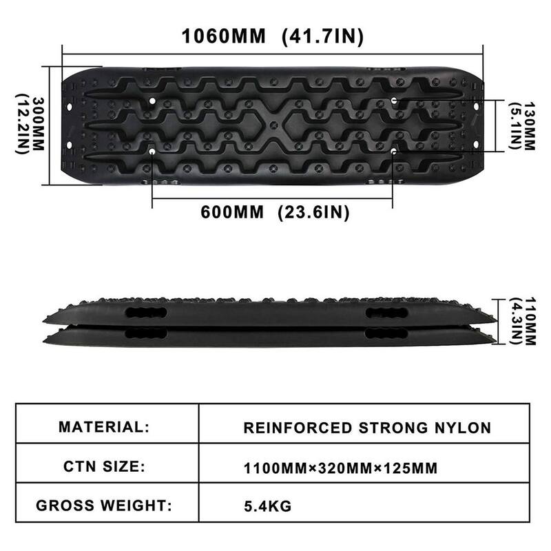 X-BULL Black Quick Recovery Emergency 4 Wheel Drive Tire Traction Board Mats - B06Y5KBD9X