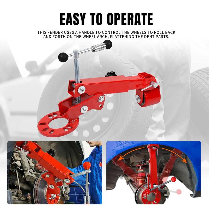 Big Red Fender Reforming Tool for Roller/Extending Auto Wheel Arch, Red - ATW06011R