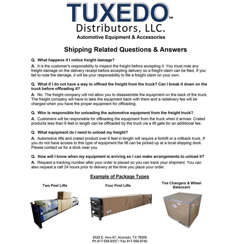 TUXEDO Semi-Automatic Swing Arm Tire Changer Machine - TC-530