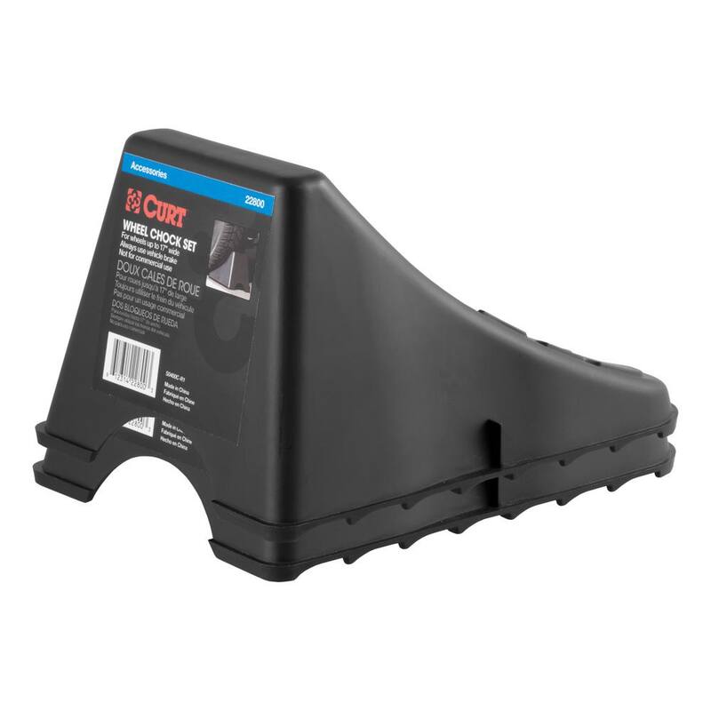CURT Wheel Chock Set (Up to 17" Wide Wheels) - 22800