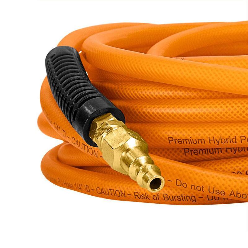 Freeman Digital Tire Inflator with High Flow Blow Gun and 1/4 in. x 50 ft. PU Polymer Hybrid Air Hose Kit - PHIBGK