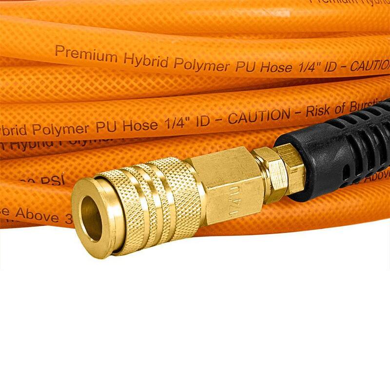 Freeman Digital Tire Inflator with High Flow Blow Gun and 1/4 in. x 50 ft. PU Polymer Hybrid Air Hose Kit - PHIBGK