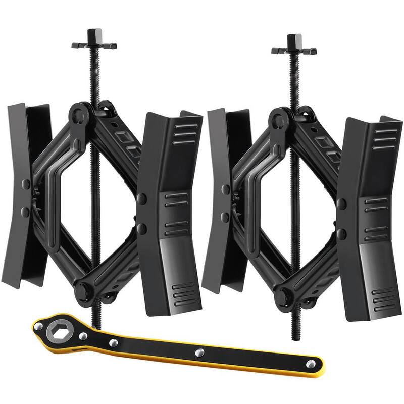 VEVOR 2PCS Wheel Chock Stabilizer H-shaped Tire Locking Chocks Built-in Ratchet Wrench for RV Trailer 3.5 in. to 12 in. Tire - CLWDQXBZXSDDH5TC4V0