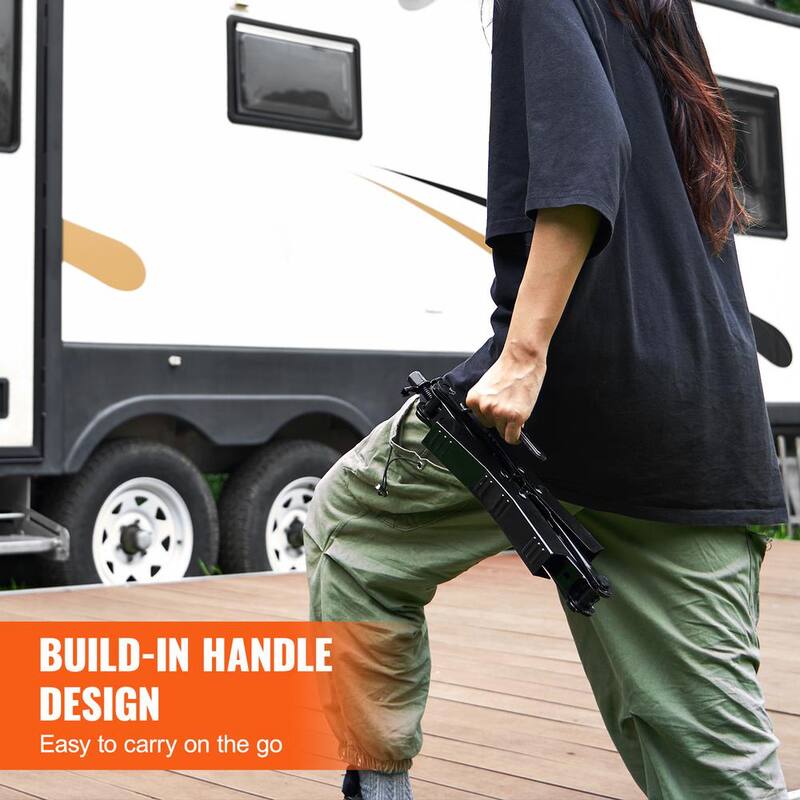 VEVOR 2PCS Wheel Chock Stabilizer H-shaped Tire Locking Chocks Built-in Ratchet Wrench for RV Trailer 3.5 in. to 12 in. Tire - CLWDQXBZXSDDH5TC4V0