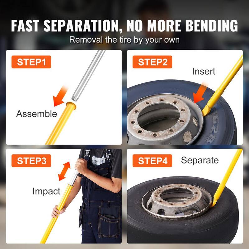 SKYSHALO Tire Bead Breaker Slide Hammer, 46.3 in. Length Heavy Duty Steel Tire Bead Breaker, Portable Tire Changing Sliding - HCSTQPSJHSTTSOYX5V0-0716