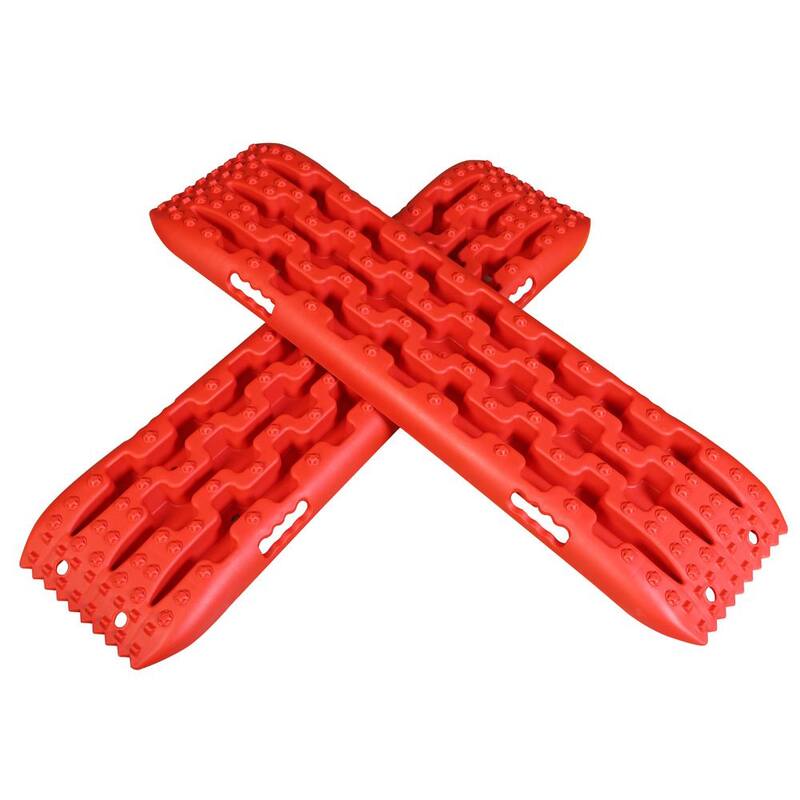 Big Red 41 in. Off-Road Traction Boards, Recovery Tracks, and Traction Mat Set: Ideal for Snow, Mud and Sand Rescue, Red - ATW4212R
