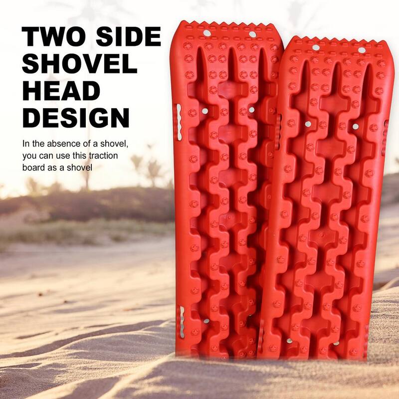Big Red 41 in. Off-Road Traction Boards, Recovery Tracks, and Traction Mat Set: Ideal for Snow, Mud and Sand Rescue, Red - ATW4212R