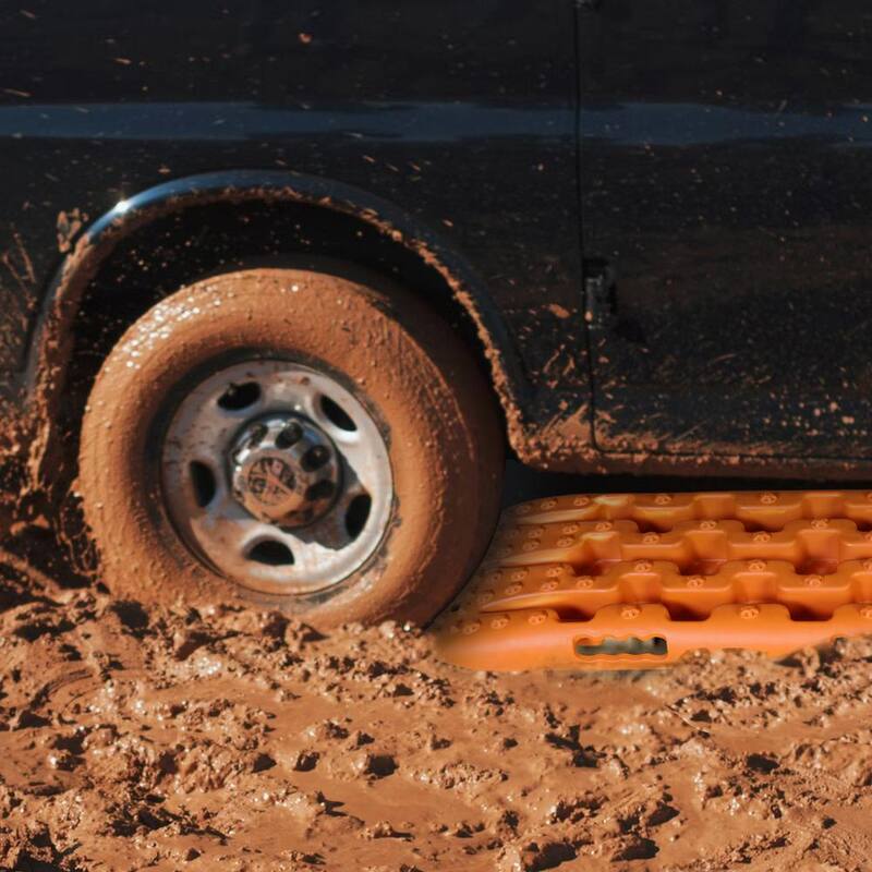 Big Red 41 in. Off-Road Traction Boards, Recovery Tracks, and Traction Mat Set: Ideal for Snow, Mud and Sand Rescue, Orange - ATW4212O