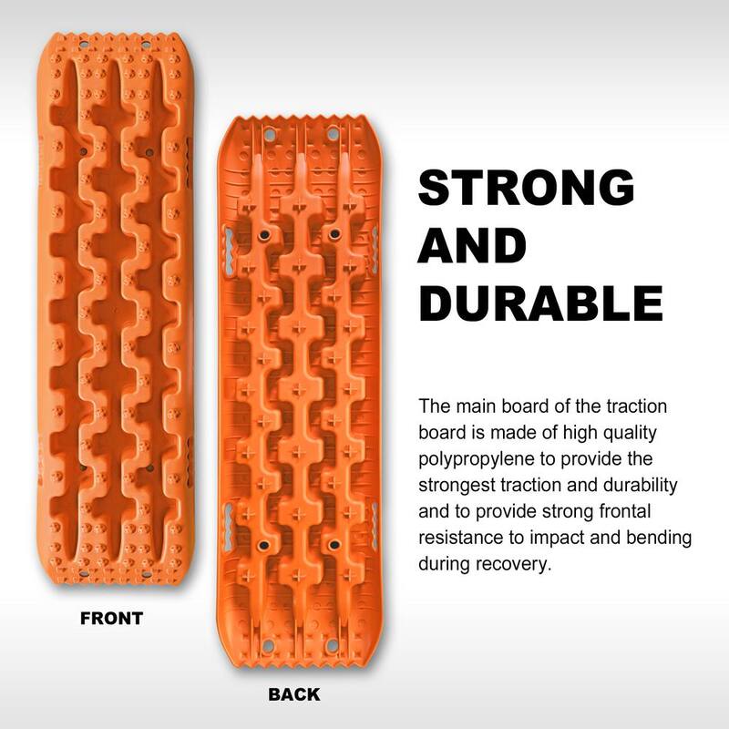 Big Red 41 in. Off-Road Traction Boards, Recovery Tracks, and Traction Mat Set: Ideal for Snow, Mud and Sand Rescue, Orange - ATW4212O