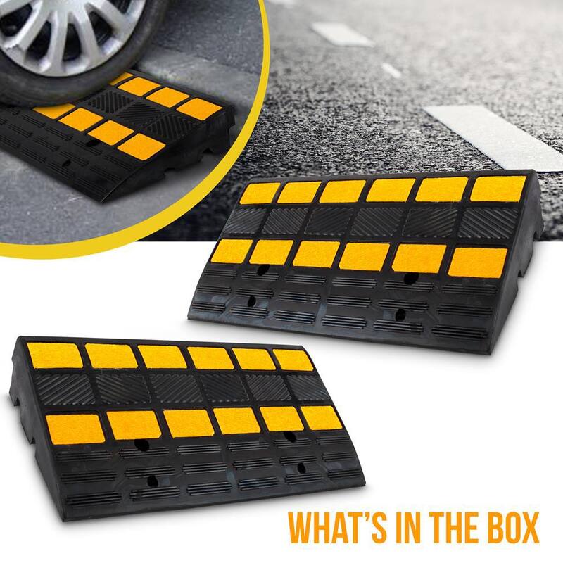 Pyle Car/Truck Curb Ramps Vehicle Curb-Side Bridge Kit (Pair) - PCRBDR44