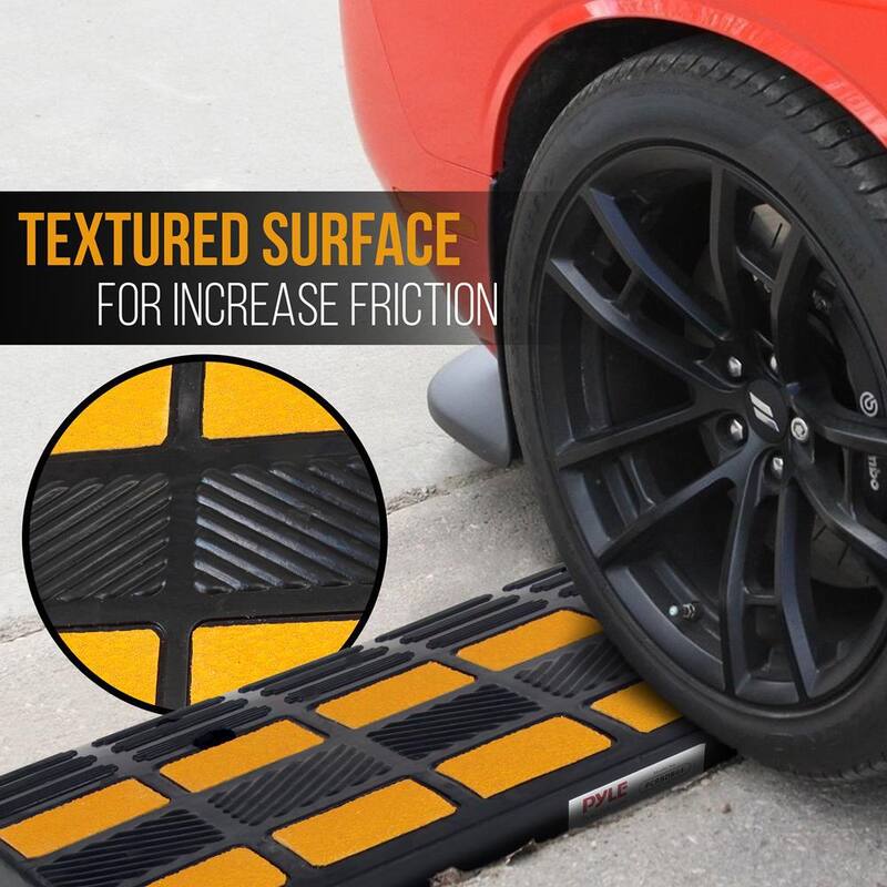 Pyle Car/Truck Curb Ramps Vehicle Curb-Side Bridge Kit (Pair) - PCRBDR44