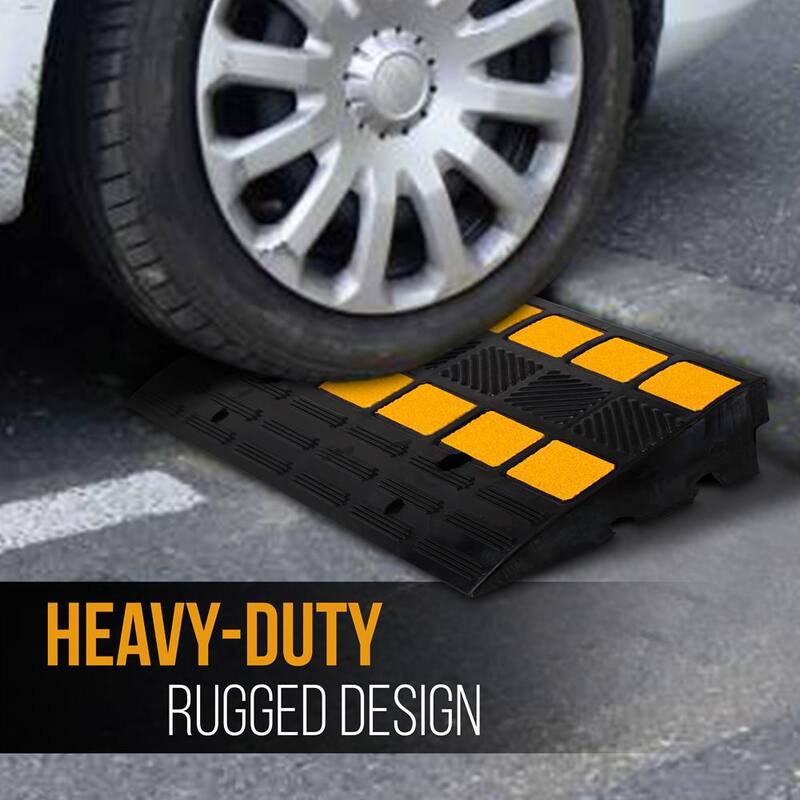 Pyle Car/Truck Curb Ramps Vehicle Curb-Side Bridge Kit (Pair) - PCRBDR44