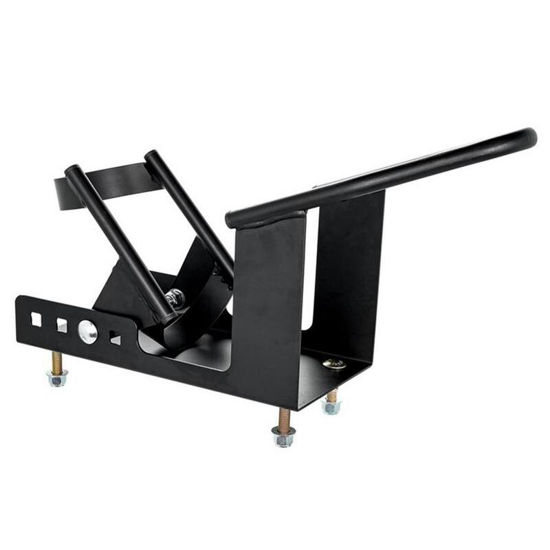 Camco Motorcycle Wheel Chock Mount with Handlebar Straps & Universal Tire Fit - 66100-CAMCO
