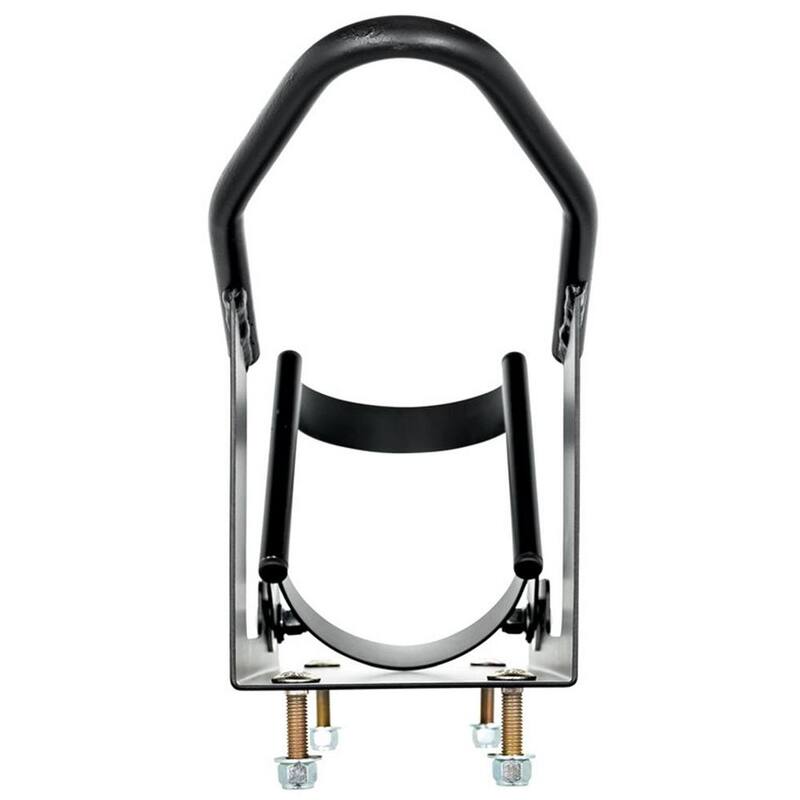 Camco Motorcycle Wheel Chock Mount with Handlebar Straps & Universal Tire Fit - 66100-CAMCO