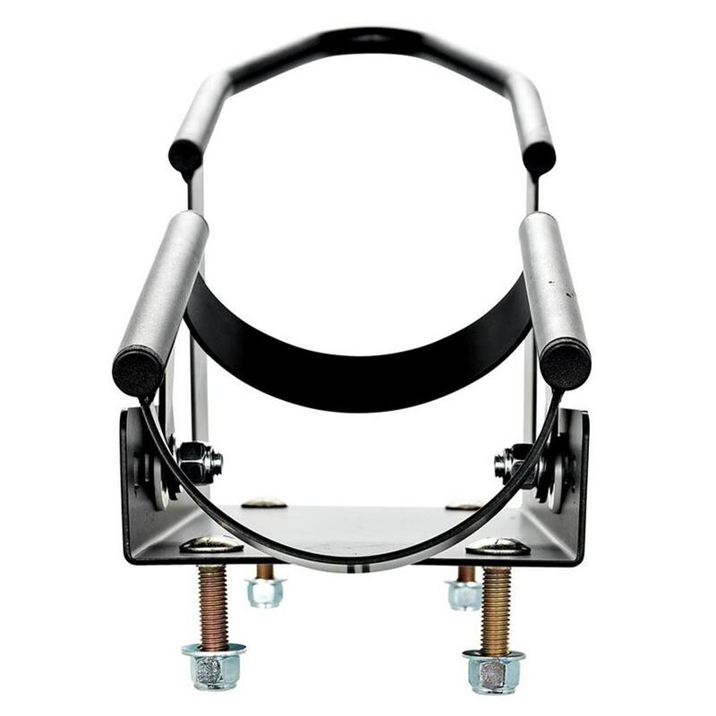 Camco Motorcycle Wheel Chock Mount with Handlebar Straps & Universal Tire Fit - 66100-CAMCO