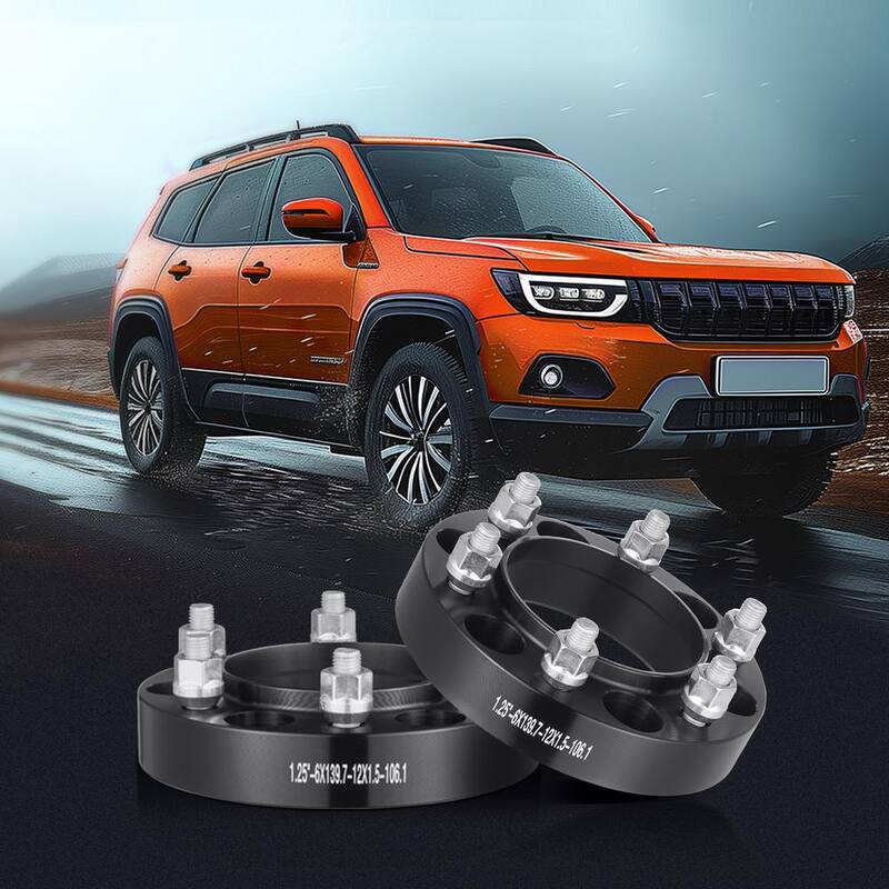 VEVOR Wheel Spacers, Wheel Adapters, 5 Lug Forged Spacer, Fit for 1984-2013 Jeep and Ford, 4 PCS Black - LSSFLP1YC5X4IY3OQV0