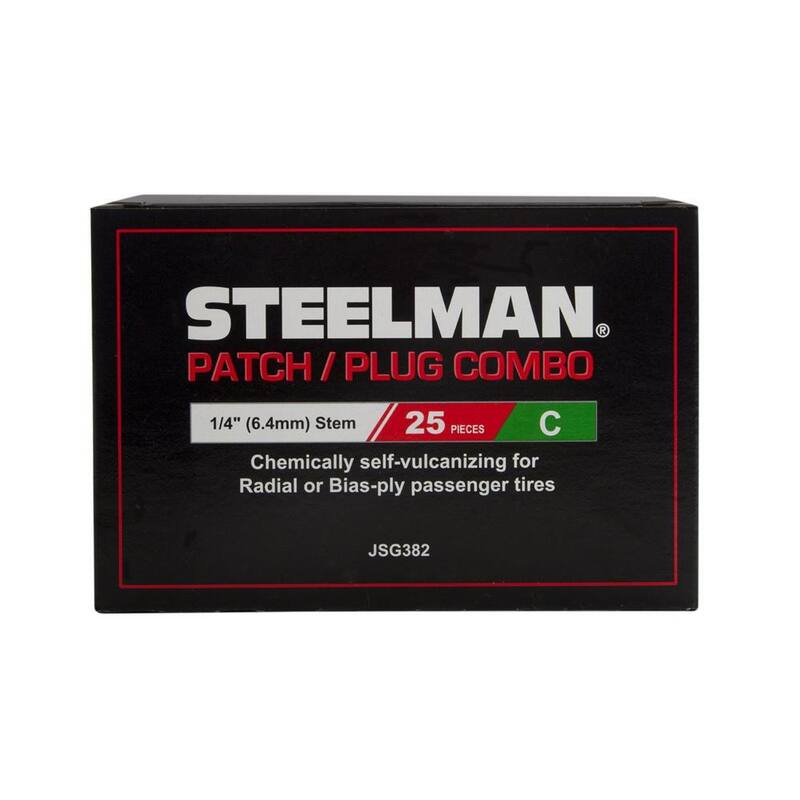 Steelman 1/4 in. Tire Repair Patch/Plug Combo (25-Box) - JSG382