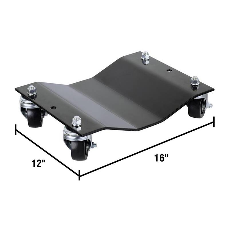 Unbranded Premium Wheel Dollies - Set of 4 Solid Steel Tire Skates with 3 in. Swivel Casters - 1500 lbs. Capacity (Black) - 612222VMH