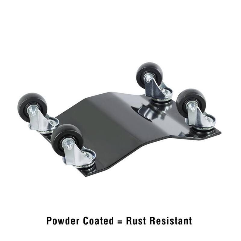 Unbranded Premium Wheel Dollies - Set of 4 Solid Steel Tire Skates with 3 in. Swivel Casters - 1500 lbs. Capacity (Black) - 612222VMH