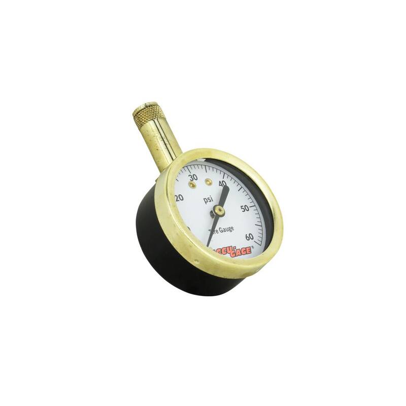 Accu-Gage Tire Pressure Gauge 11 in. Braided Air Hose Straight Foot Air Chuck 60 PSI - 60XG