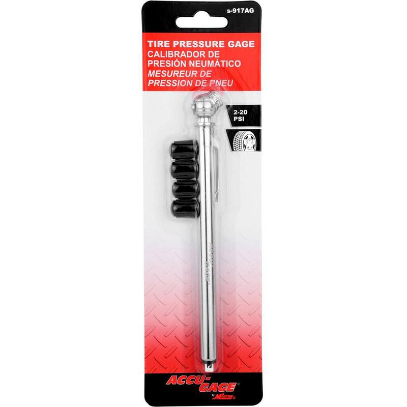 Unbranded Milton Accu-Gage Low Pressure 2-20 PSI Tire Pencil Gauge for ATVs, Golf Carts And Small Off-Road Vehicles - s-917AG
