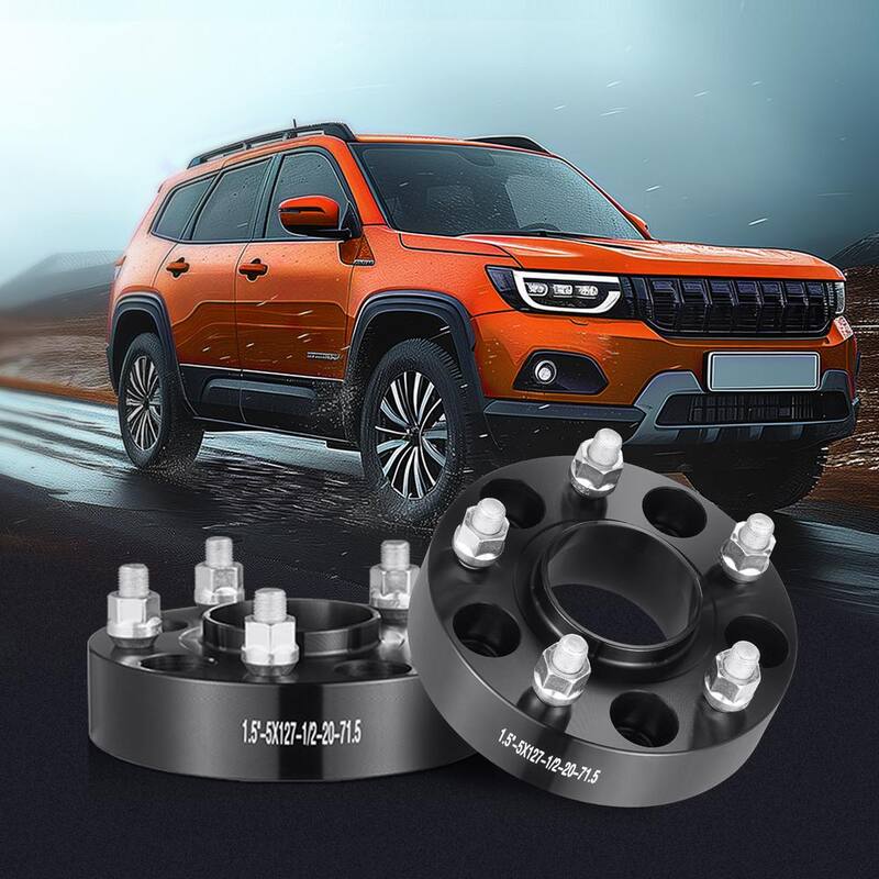 VEVOR 1.5 in. 5 in. x 5.5 in. Wheel Spacers Wheel Adapters 5 Lug Forged Spacer 4 PCS Black - LSSFLP15YC5XFA0VYV0